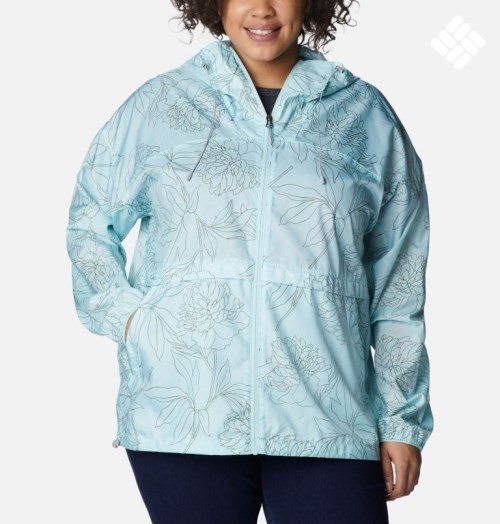 Women's Columbia Alpine Chill Windbreaker Jackets Light Blue | Plus Size CA-J8043